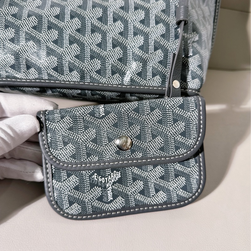 Goyard戈雅 灰色雙面 mini tote 購物袋手提包-5