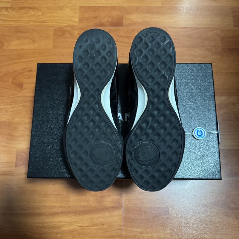 Chanel德訓鞋香奈兒25s低幫徽標休閒鞋 女款 黑色 37碼-6