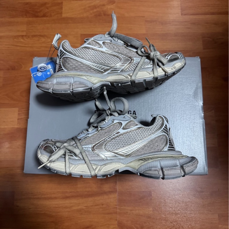Balenciaga正品3XL巴黎世家做舊老爹鞋 淺米色 39碼-0