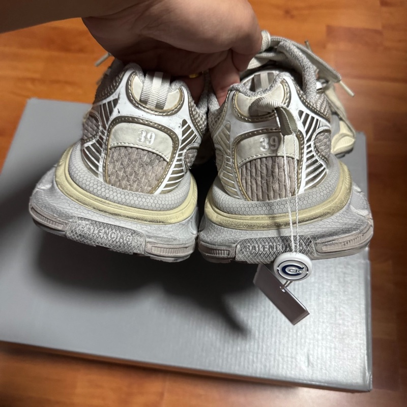 Balenciaga正品3XL巴黎世家做舊老爹鞋 淺米色 39碼-5