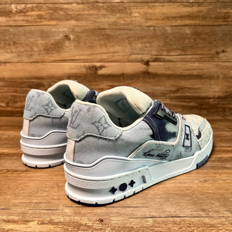 LV trainer Louis VUITTON 丹寧 扎染 水洗牛仔  43碼-2