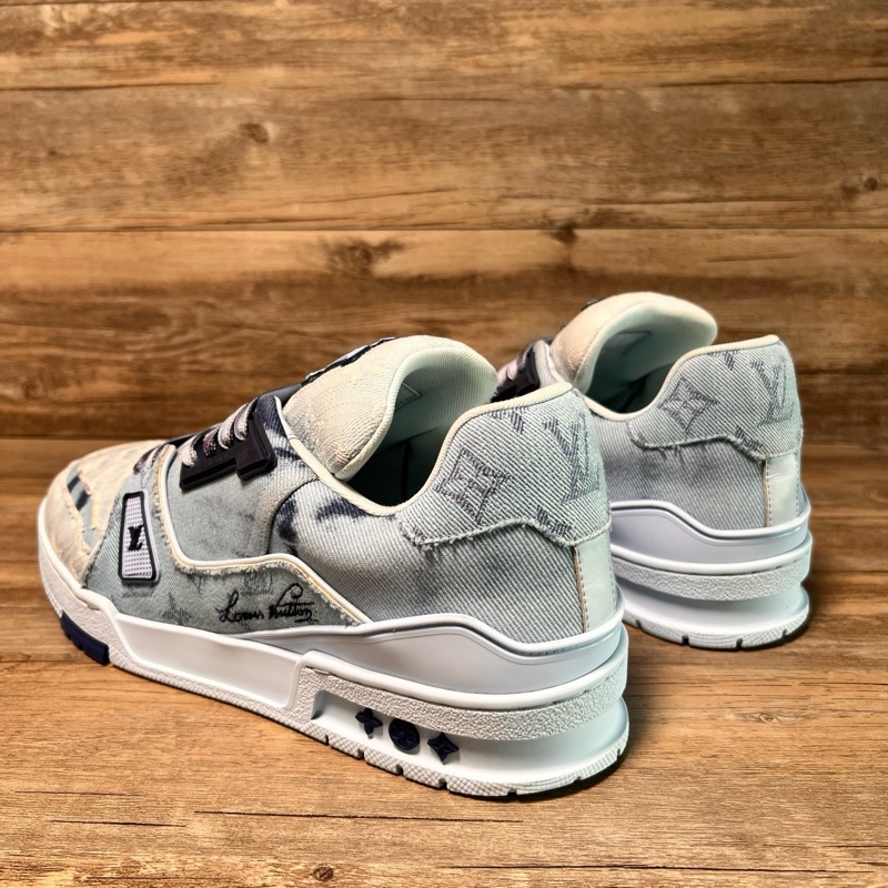 LV trainer Louis VUITTON 丹寧 扎染 水洗牛仔  43碼-3