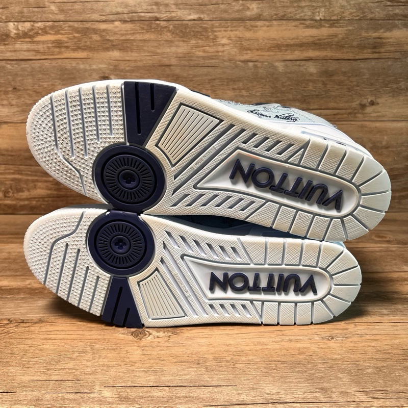 LV trainer Louis VUITTON 丹寧 扎染 水洗牛仔  43碼-9
