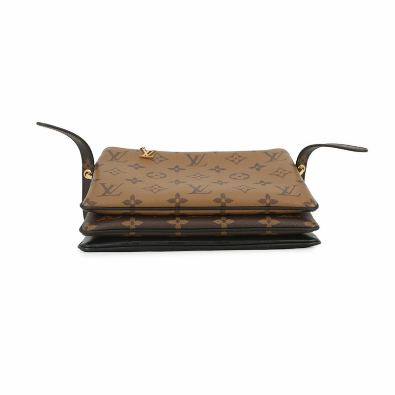 路易威登 Monogram Reverse 羊皮肩包 Pochette LV3 M45412 路易威登黑色手提包-2