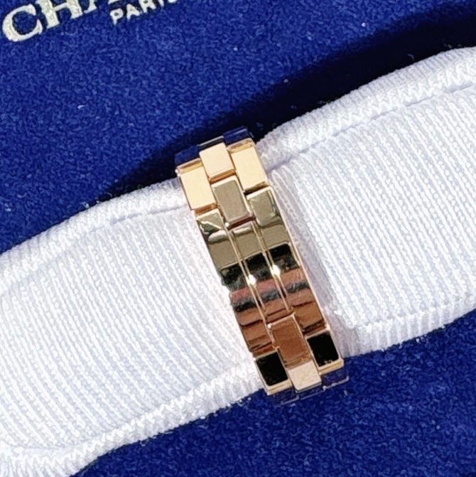 Chaumet尚美BOLÉRO 波萊羅 18K 玫瑰金 鏈條 軟戒，55號-0
