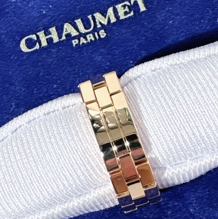 Chaumet尚美BOLÉRO 波萊羅 18K 玫瑰金 鏈條 軟戒，55號-1