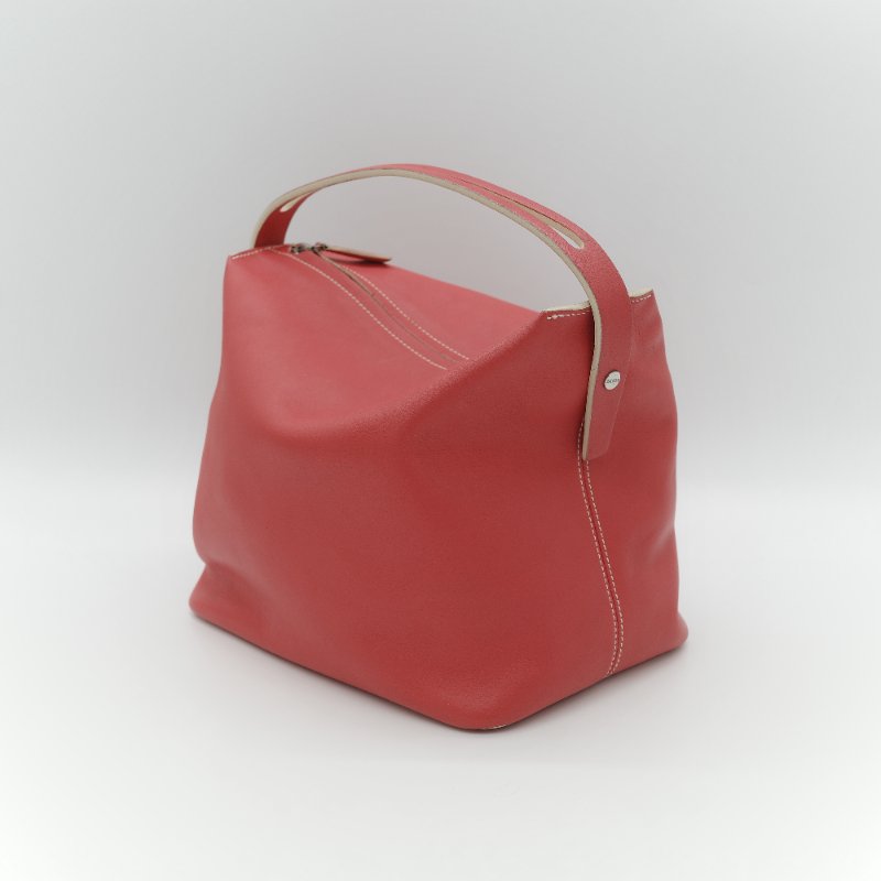 Loewe 羅意威 經典紅色 小牛皮 手提 斜背兩用包-5