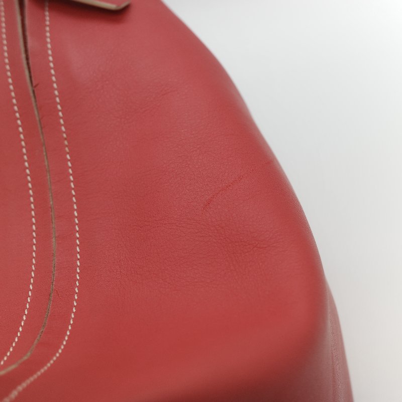 Loewe 羅意威 經典紅色 小牛皮 手提 斜背兩用包-7