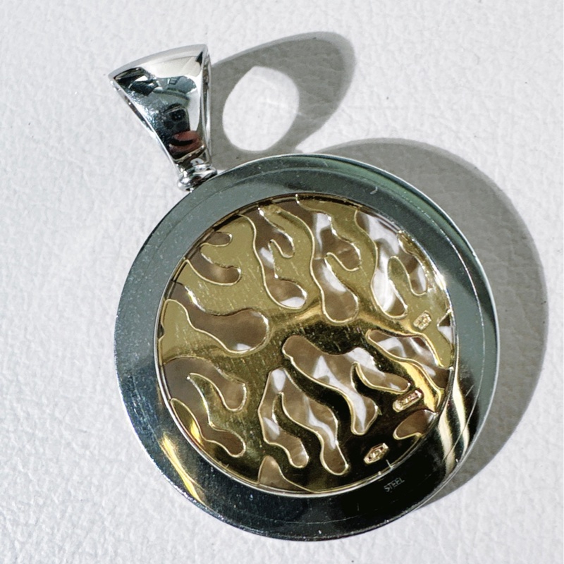 BVLGARI寶格麗 Vintage 中古款 金鋼火焰吊墜-5