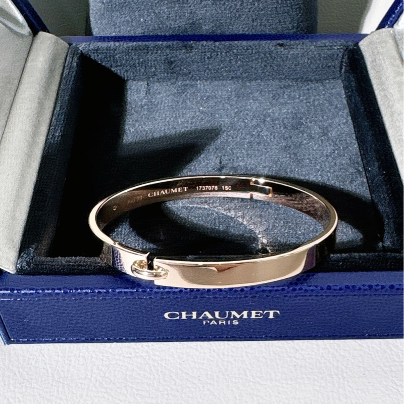 Chaumet尚美 Liens  緣系一生 18 K 玫瑰金 寬版手鐲，15號-2