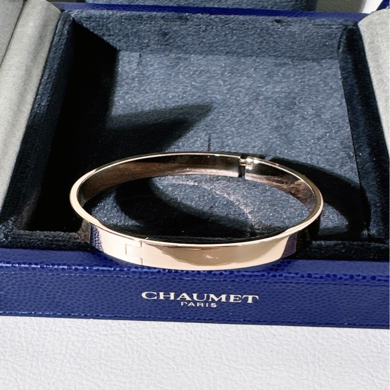 Chaumet尚美 Liens  緣系一生 18 K 玫瑰金 寬版手鐲，15號-3
