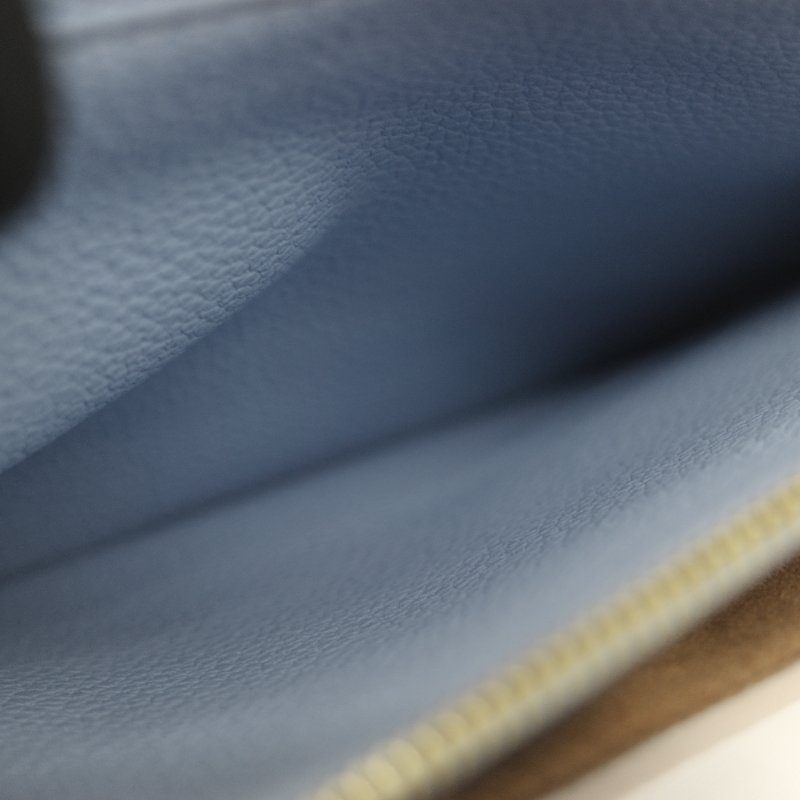 Louis Vuitton 路易威登 MyLockme 藍白雙色 小牛皮金屬鍊帶 翻蓋信封包-19