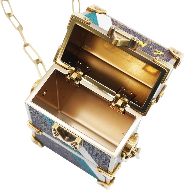 Louis Vuitton 展示品 Rigid Trunk 金框可背式煙盒(MP3273-咖)-4