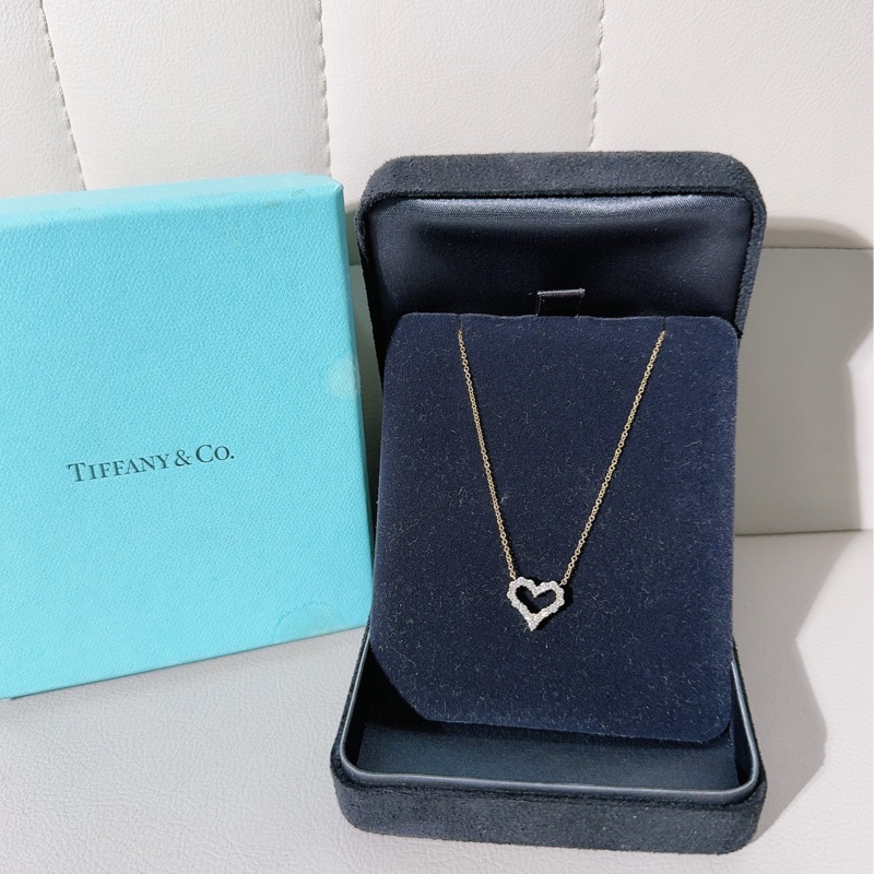 Tiffany & Co. 蒂芙尼 心形滿鑽小號玫瑰金項鍊-1