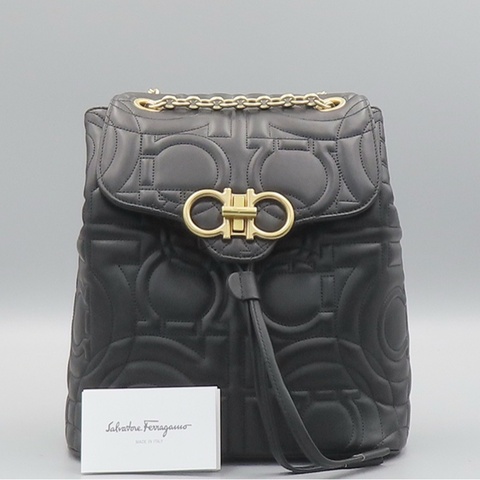 Salvatore Ferragamo LOGO 壓印皮革 後背包