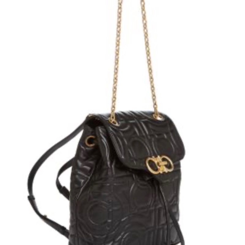 Salvatore Ferragamo LOGO 壓印皮革 後背包-2