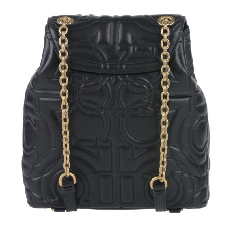 Salvatore Ferragamo LOGO 壓印皮革 後背包-4