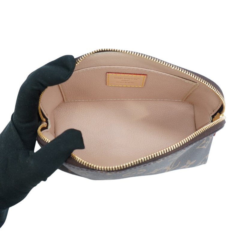 Louis Vuitton 帆布拉鍊化妝包-PM(M47515-咖)-4
