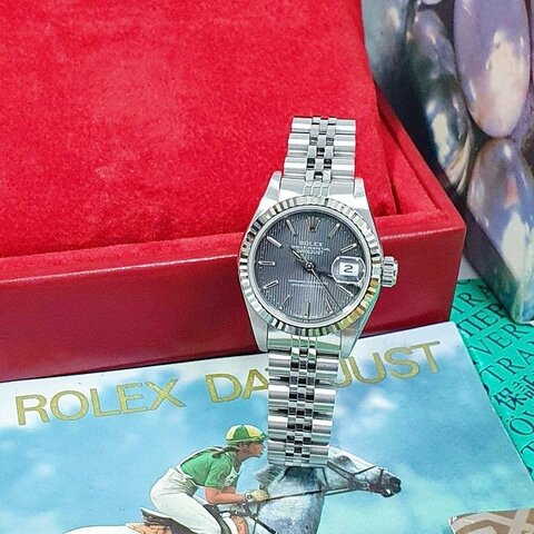 【大眾名錶】ROLEX 勞力士 69174 Datejust 蠔式日誌型 灰色直條紋面盤 錶徑26mm 大眾名錶G086