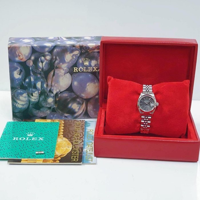 【大眾名錶】ROLEX 勞力士 69174 Datejust 蠔式日誌型 灰色直條紋面盤 錶徑26mm 大眾名錶G086-8