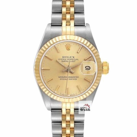 【大眾名錶】ROLEX 勞力士 69173 Datejust 蠔式女錶 金面T柱 錶徑26mm自動上鍊 大眾名錶B925