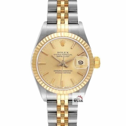 【大眾名錶】ROLEX勞力士 69173 Datejust 蠔式女錶 金面T柱 錶徑26mm 自動上鍊 大眾名錶G174