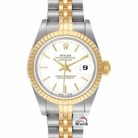 【大眾名錶】ROLEX 勞力士 69173 Datejust 蠔式女錶白面T柱 附保養單 錶徑26mm 大眾名錶G176