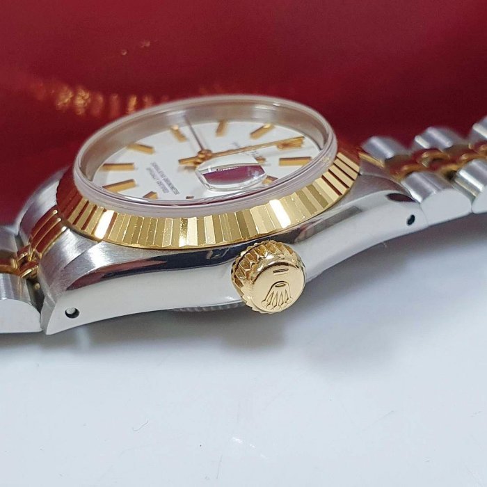 【大眾名錶】ROLEX 勞力士 69173 Datejust 蠔式女錶白面T柱 附保養單 錶徑26mm 大眾名錶G176-5