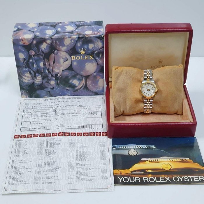 【大眾名錶】ROLEX 勞力士 69173 Datejust 蠔式女錶白面T柱 附保養單 錶徑26mm 大眾名錶G176-9