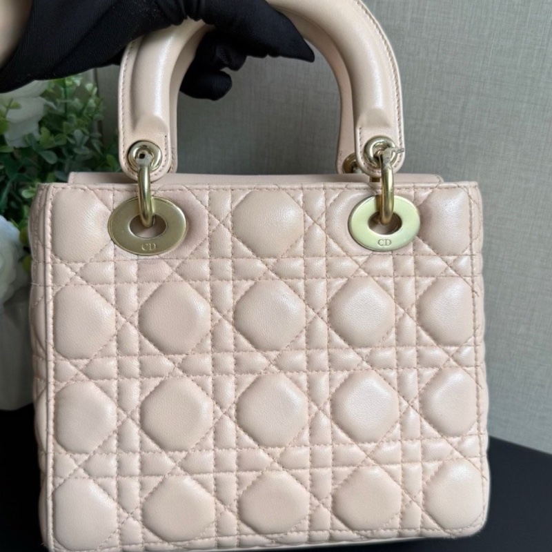 【96新 ✨ 全網最低價！】Lady Dior small 4格戴妃 粉色 （下單前先詢問庫存❗️）-1