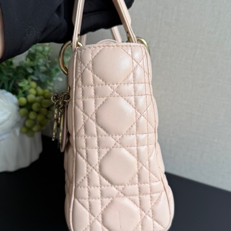【96新 ✨ 全網最低價！】Lady Dior small 4格戴妃 粉色 （下單前先詢問庫存❗️）-2