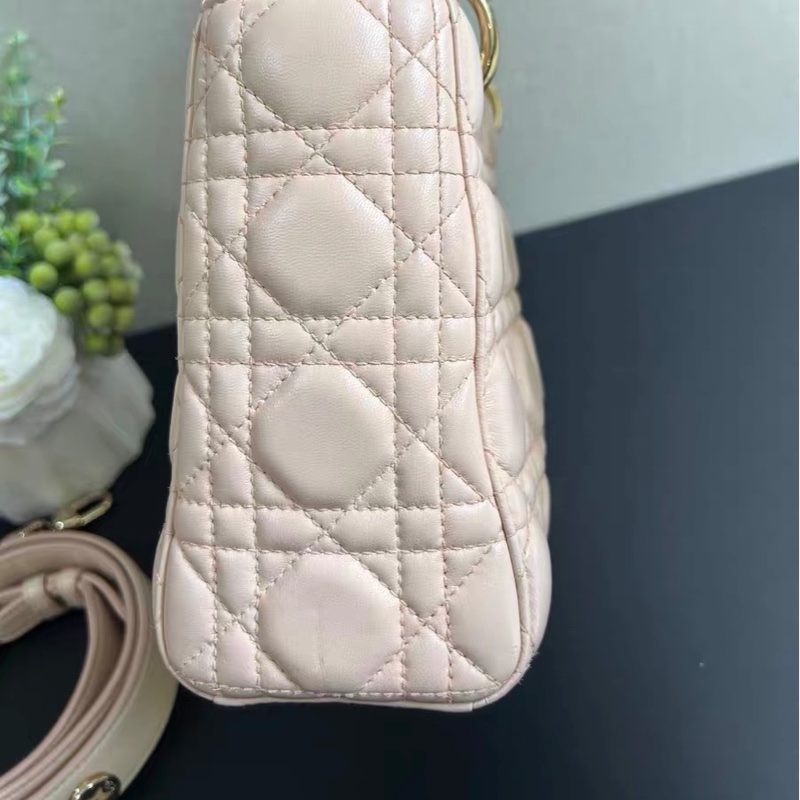 【96新 ✨ 全網最低價！】Lady Dior small 4格戴妃 粉色 （下單前先詢問庫存❗️）-12