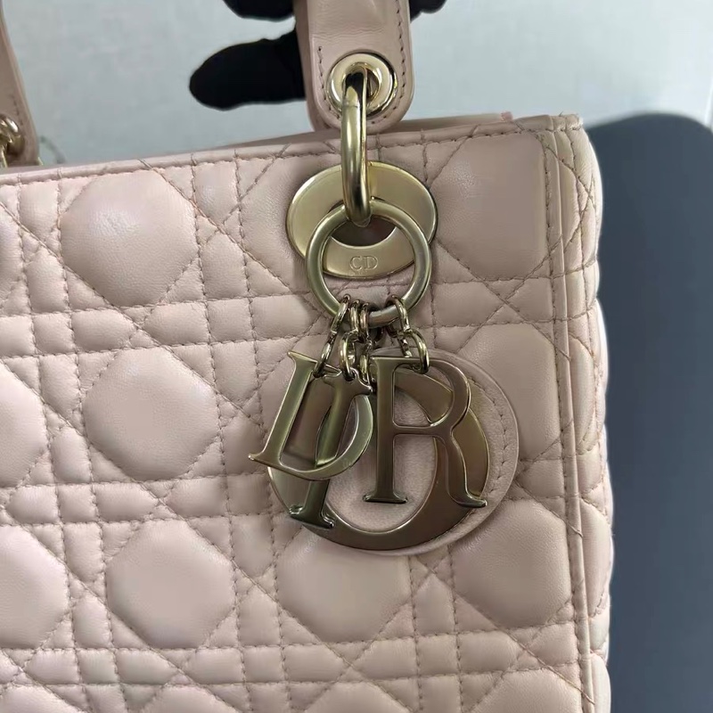 【96新 ✨ 全網最低價！】Lady Dior small 4格戴妃 粉色 （下單前先詢問庫存❗️）-19