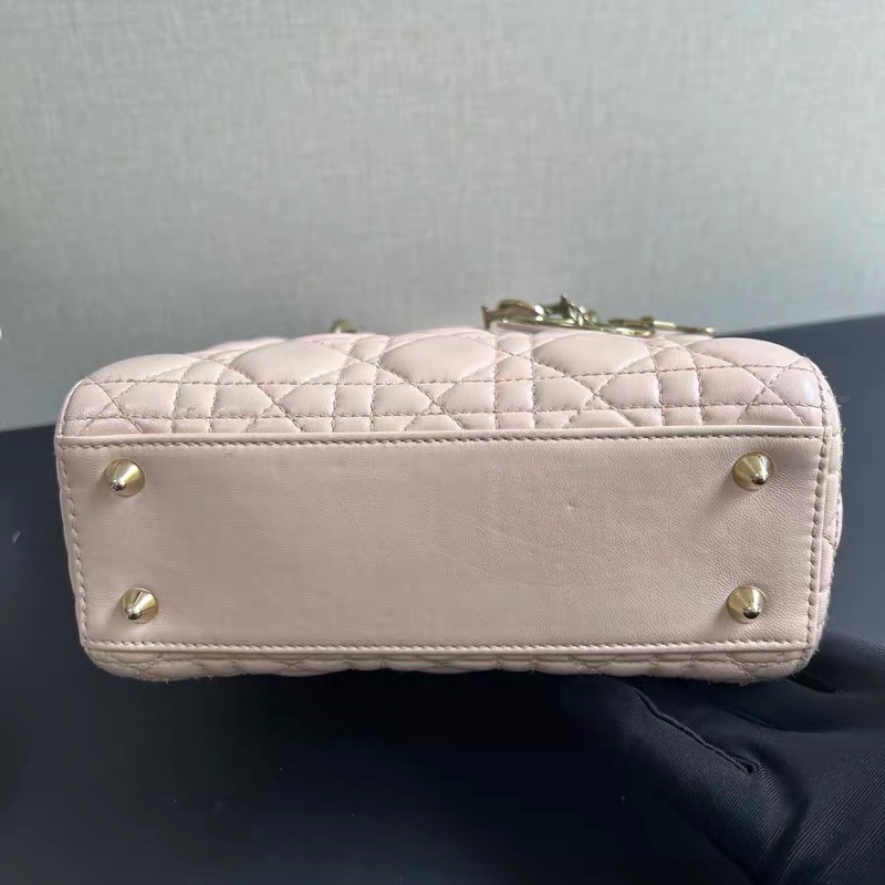 【96新 ✨ 全網最低價！】Lady Dior small 4格戴妃 粉色 （下單前先詢問庫存❗️）-31