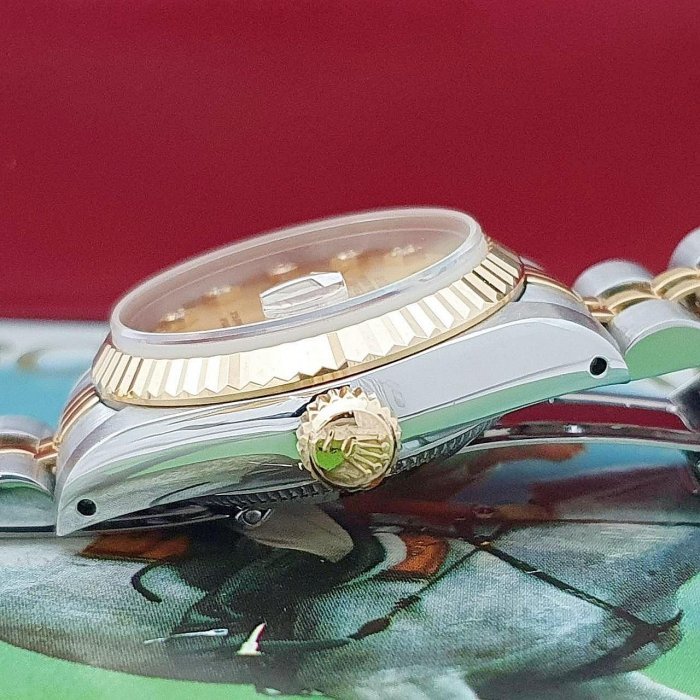 【大眾名錶】ROLEX 勞力士 69173 Datejust 女錶經典款 太陽圈 金色十鑽面盤 大眾名錶B1108-4