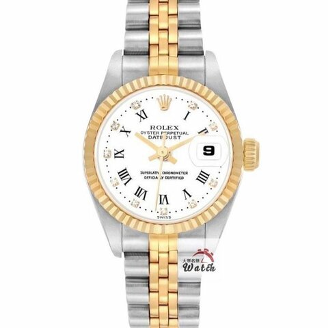 【大眾名錶】ROLEX勞力士 69173 Datejust 蠔式女錶 白瓷羅馬十鑽面盤 錶徑26mm 大眾名錶B1105