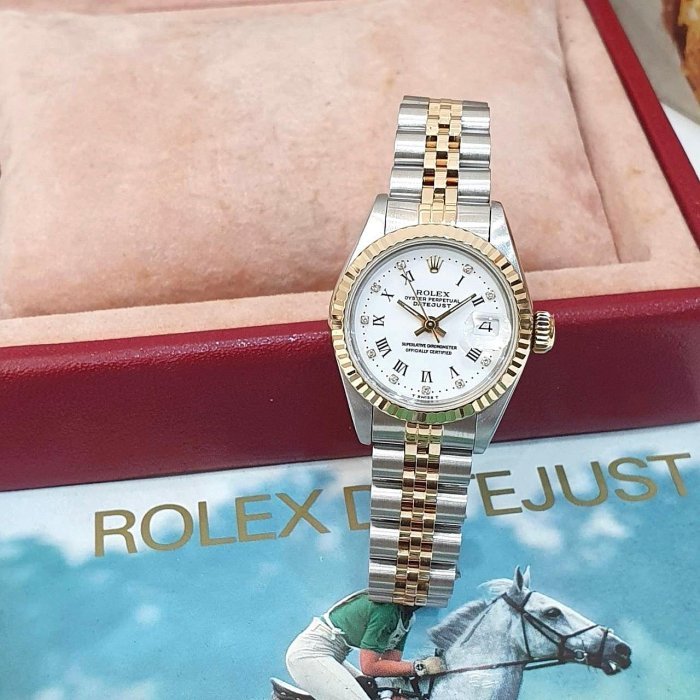 【大眾名錶】ROLEX勞力士 69173 Datejust 蠔式女錶 白瓷羅馬十鑽面盤 錶徑26mm 大眾名錶B1105-1