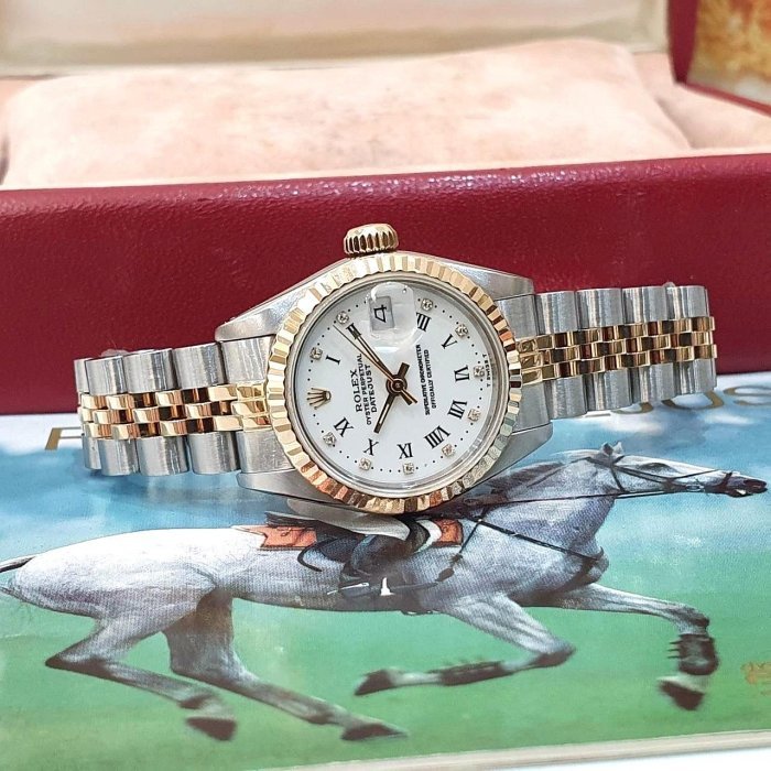 【大眾名錶】ROLEX勞力士 69173 Datejust 蠔式女錶 白瓷羅馬十鑽面盤 錶徑26mm 大眾名錶B1105-2