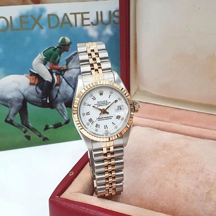 【大眾名錶】ROLEX勞力士 69173 Datejust 蠔式女錶 白瓷羅馬十鑽面盤 錶徑26mm 大眾名錶B1105-3