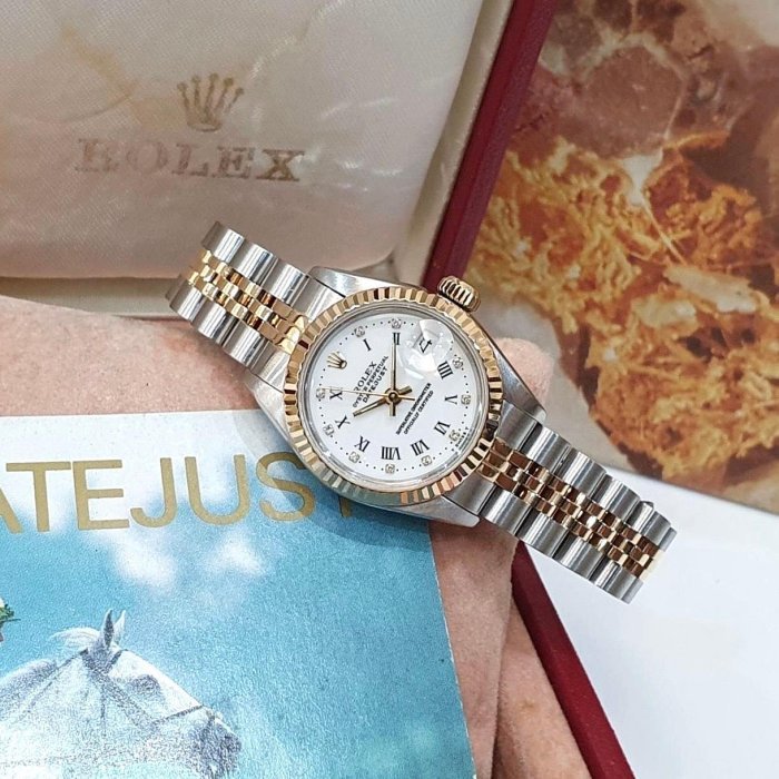 【大眾名錶】ROLEX勞力士 69173 Datejust 蠔式女錶 白瓷羅馬十鑽面盤 錶徑26mm 大眾名錶B1105-4