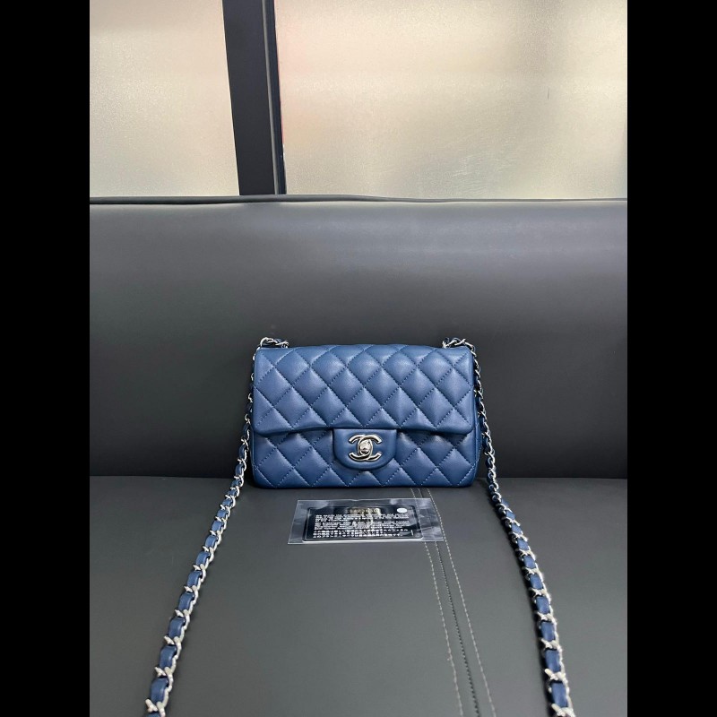 Chanel classic flap Mini 湖水藍cf大mini-0