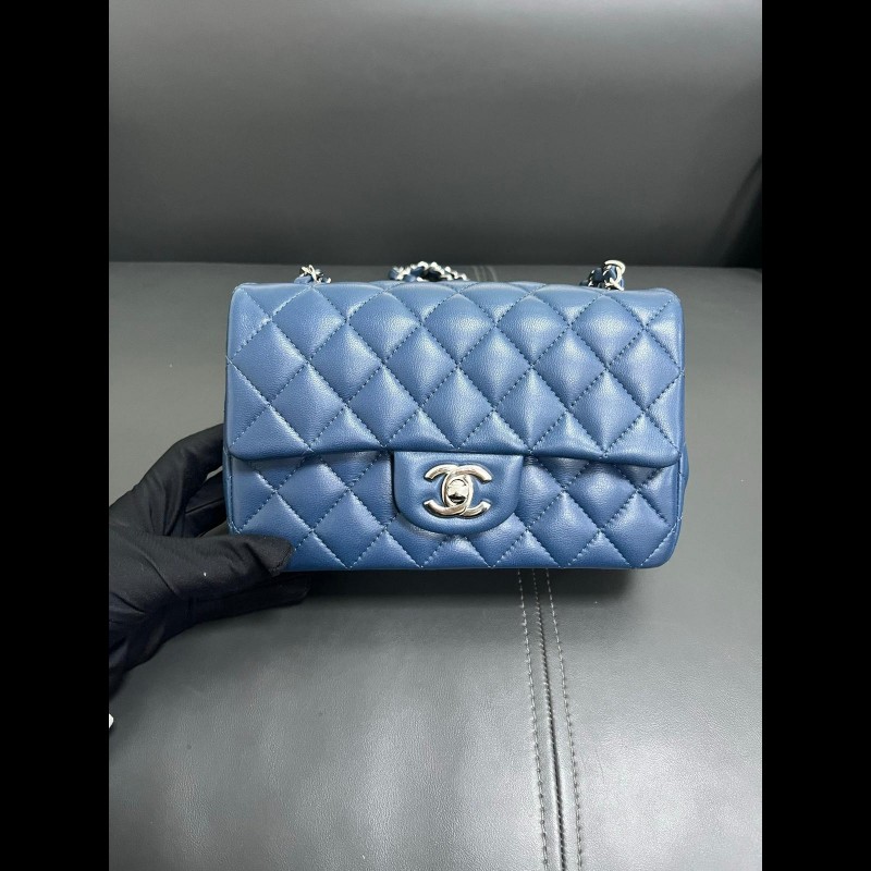 Chanel classic flap Mini 湖水藍cf大mini-1