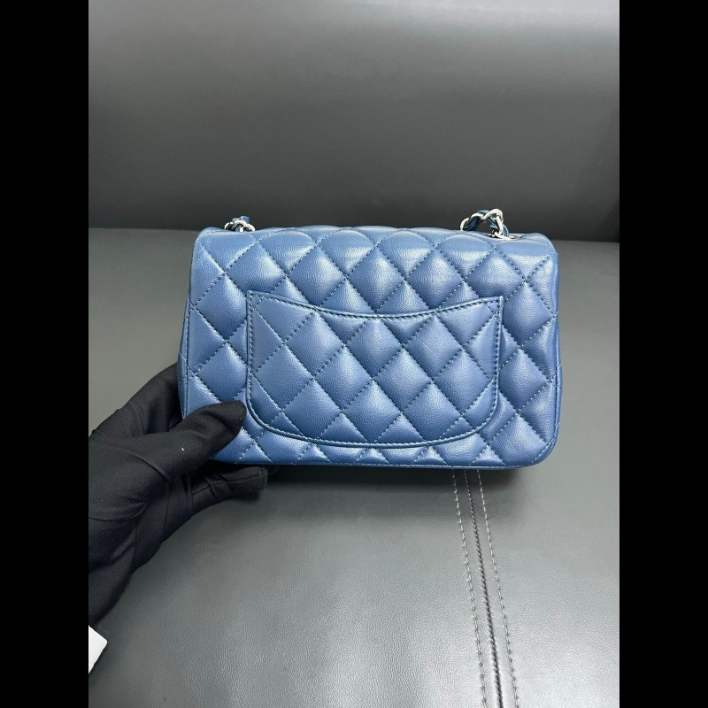 Chanel classic flap Mini 湖水藍cf大mini-2