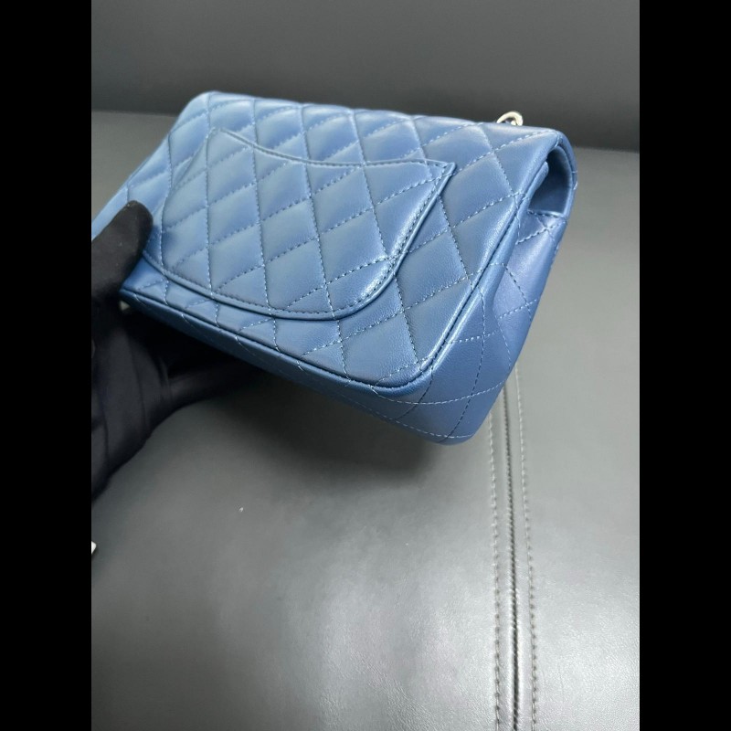 Chanel classic flap Mini 湖水藍cf大mini-9