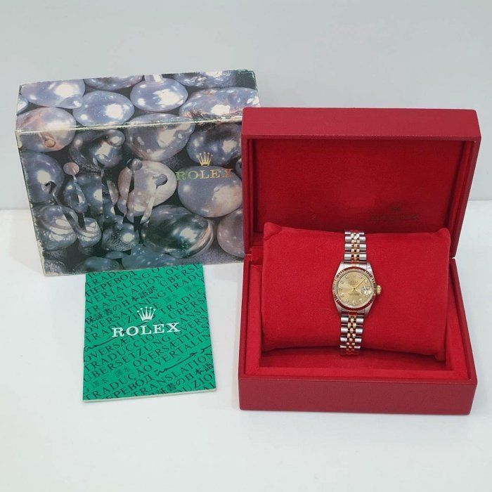 【大眾名錶】ROLEX 勞力士 69173 Datejust 蠔式女錶 金十鑽面盤 新包台 錶徑26 大眾名錶B1103-9