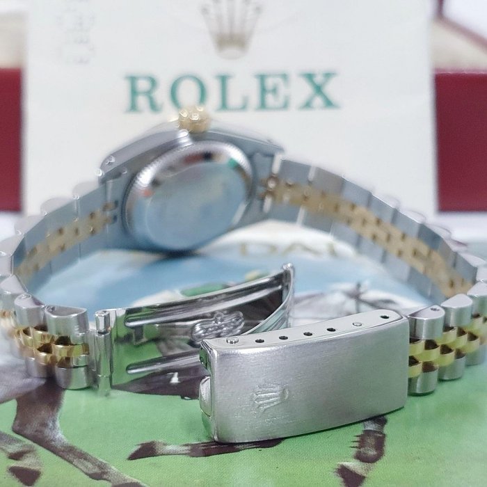 【大眾名錶】ROLEX 勞力士 69173 Datejust 蠔式日誌 女錶半金款 金色直條紋面盤 錶徑26mm 大眾名錶B1107-7