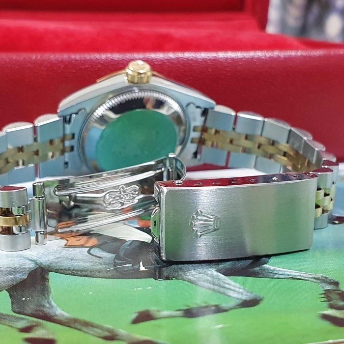 【大眾名錶】ROLEX 勞力士 69173 Datejust 蠔式女錶 金十鑽面盤新包台 原廠底蓋貼紙 大眾名錶G175-7
