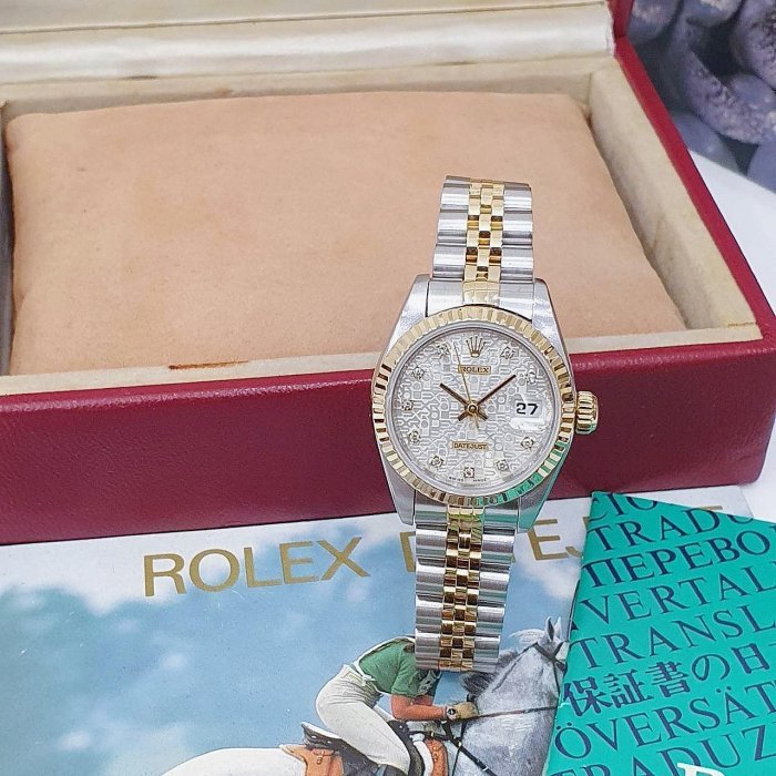 【大眾名錶】ROLEX 勞力士 69173 Datejust 蠔式女錶 銀白色紀念十鑽面盤 錶徑26 大眾名錶B1109-1