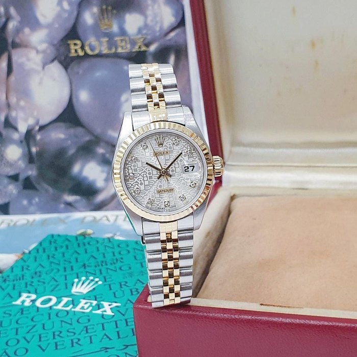 【大眾名錶】ROLEX 勞力士 69173 Datejust 蠔式女錶 銀白色紀念十鑽面盤 錶徑26 大眾名錶B1109-3