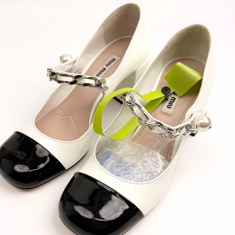 99新 繆繆/Miu Miu/36碼/ 珍珠高跟鞋 無附件-0